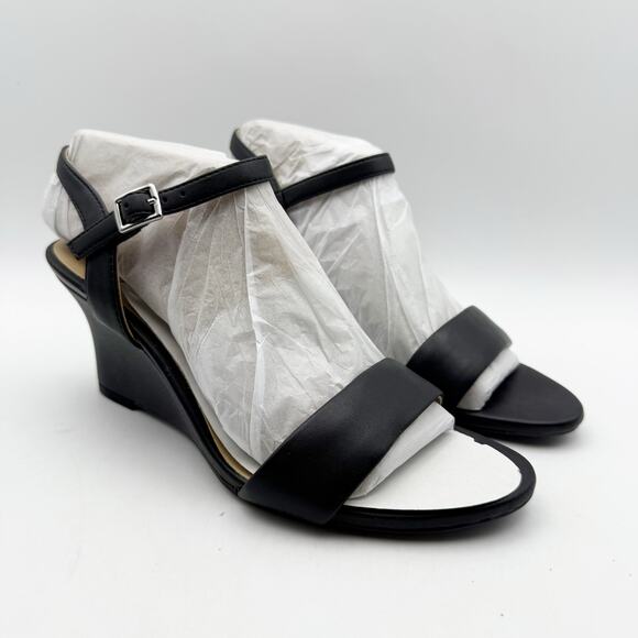 Naturalizer Womens Bristol Wedge Dress Sandals US 6 M EU 36 Black NIB - Picture 4 of 11